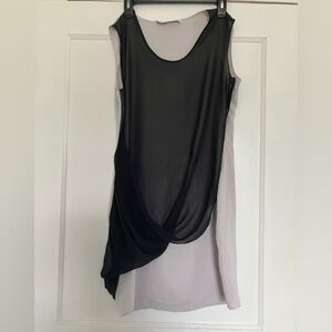 All Saints sleeveless tunic drape top/minidress